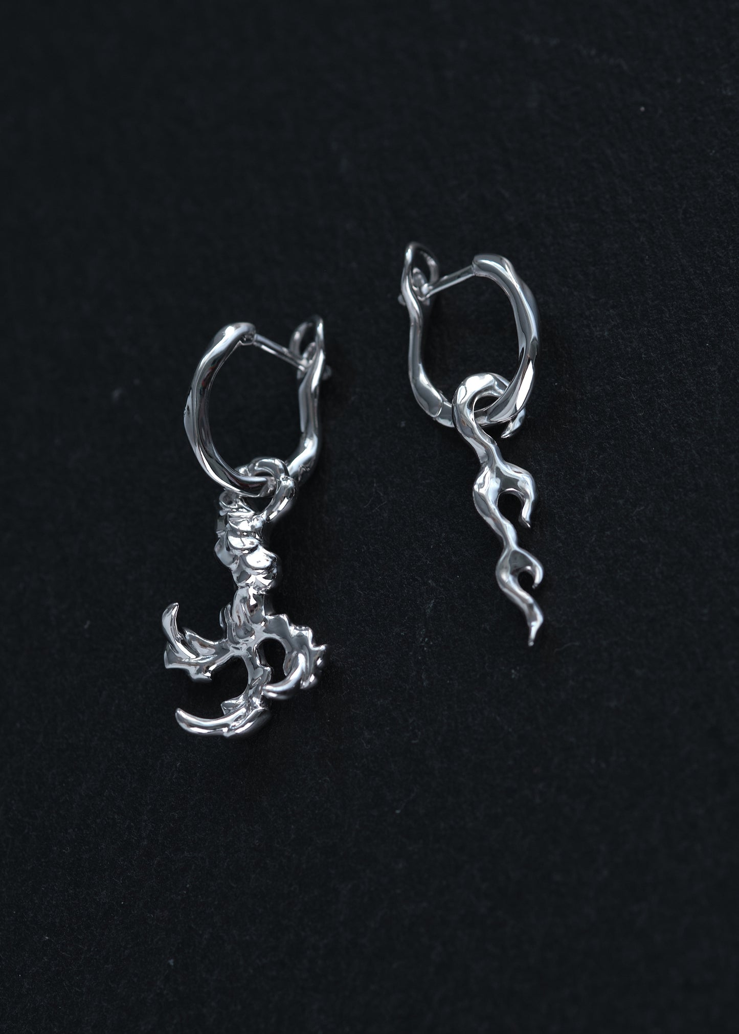 BASE Hoops + DRAGON PAW Pendant + DRAGON FLAME Pendant