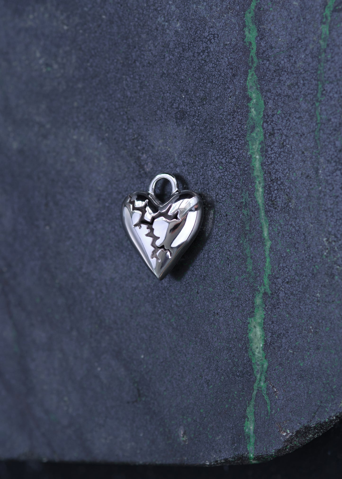 BASE Hoops + CRACKED HEART Pendant + CRACKED HEART SPIKED Pendant