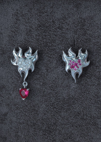 FLAMING HEARTS Earrings